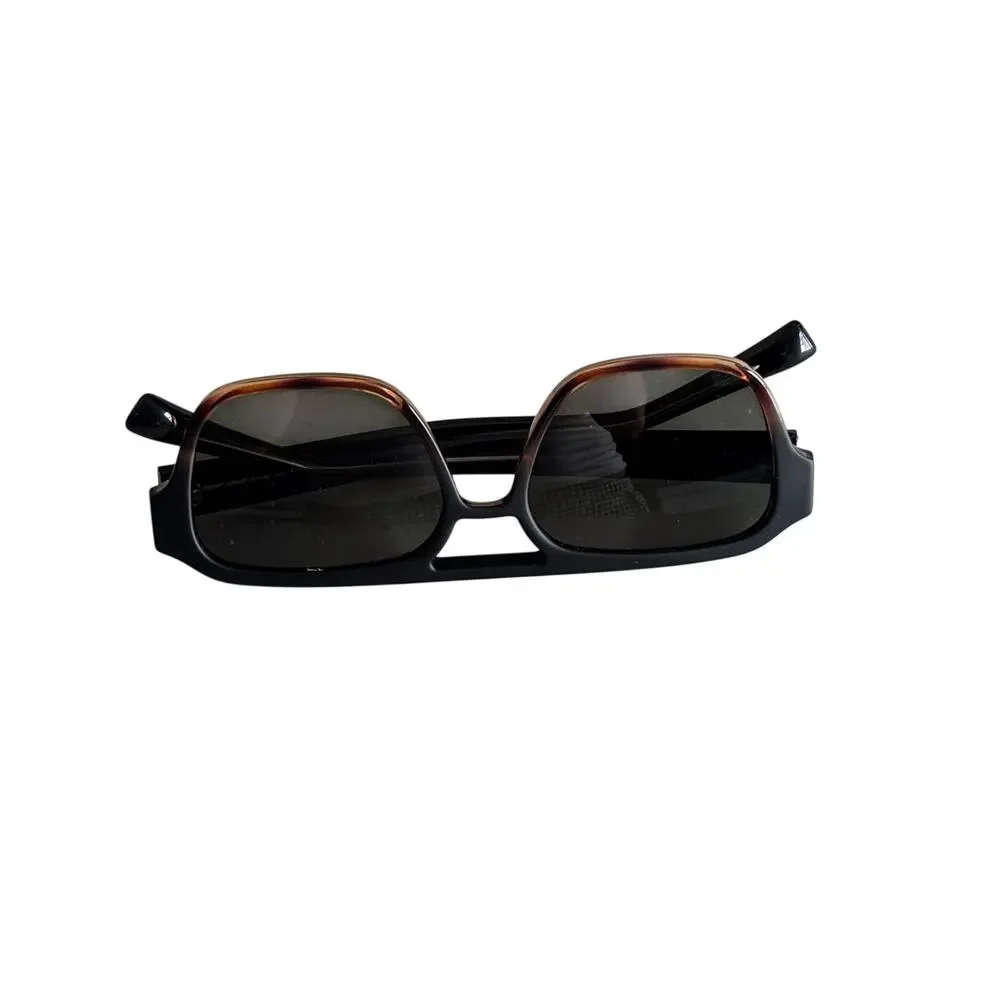 Unbranded Black and Brown Rectangular Sunglasses